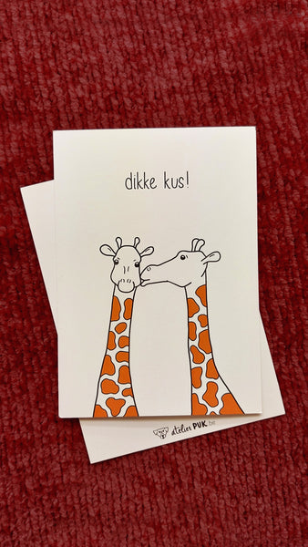 Kaartje big kisses | Atelier Puk